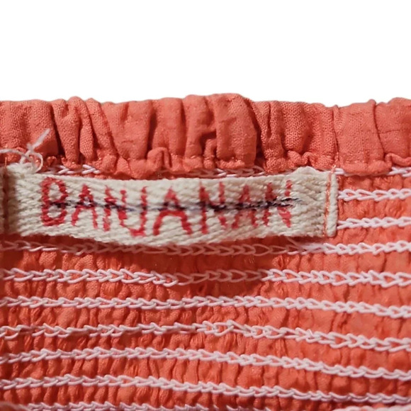 Banjanan Wow Off The Shoulder Tassel Blouse Coral Size S - Picture 5 of 6